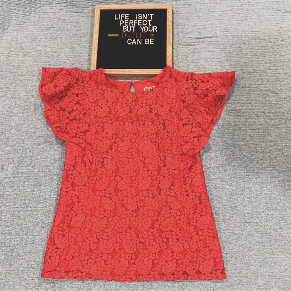 ☀️ CLEARANCE: Merona Pink Lace Blouse